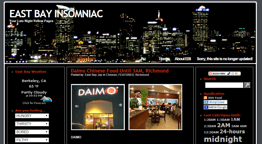 East Bay Insomniac website